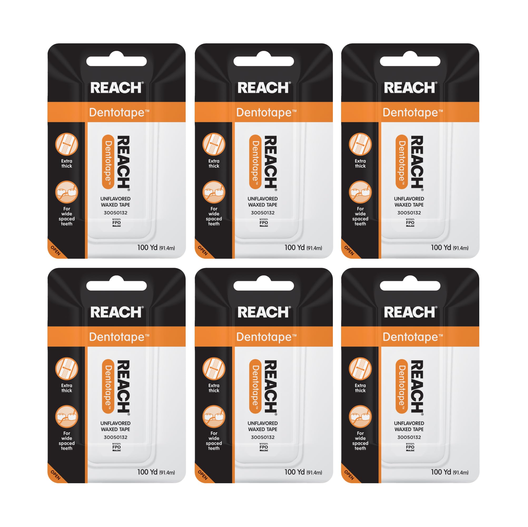 Reach empaque frontal mostrando pack de seis, limpieza eficaz