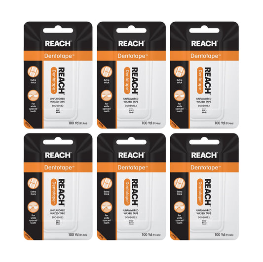 Reach empaque frontal mostrando pack de seis, limpieza eficaz