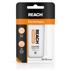 Reach paquete frontal de cinta dental encerada, presentación pack 2, cómoda entrega