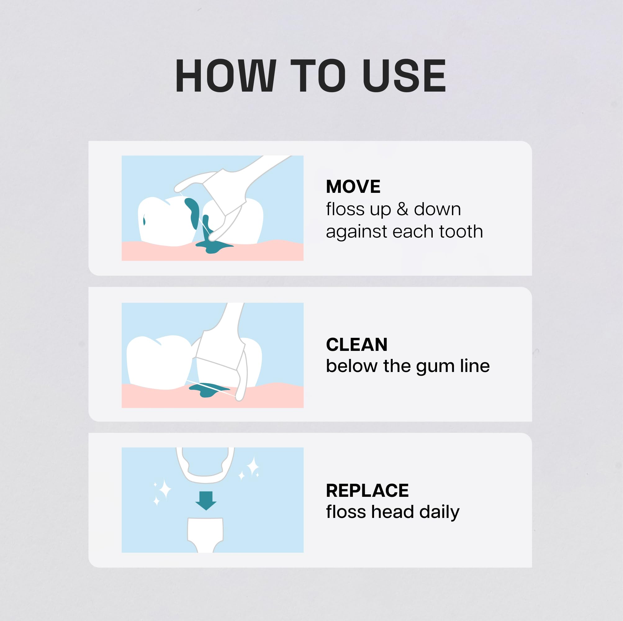 Reach padre e hijo usando flosser, facilita la higiene familiar