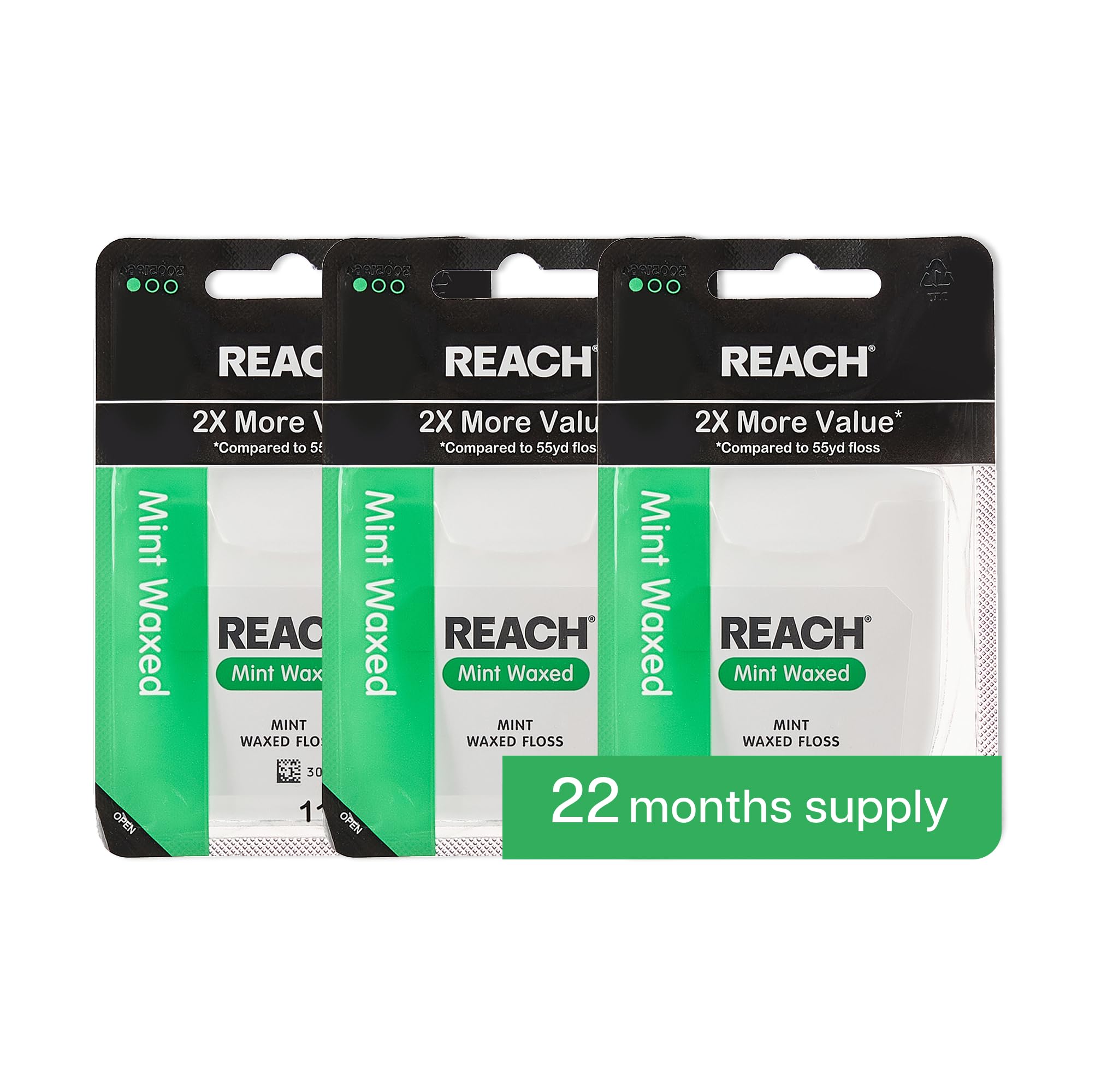 Reach frente del paquete mostrando el pack de 3 y beneficio de más cantidad