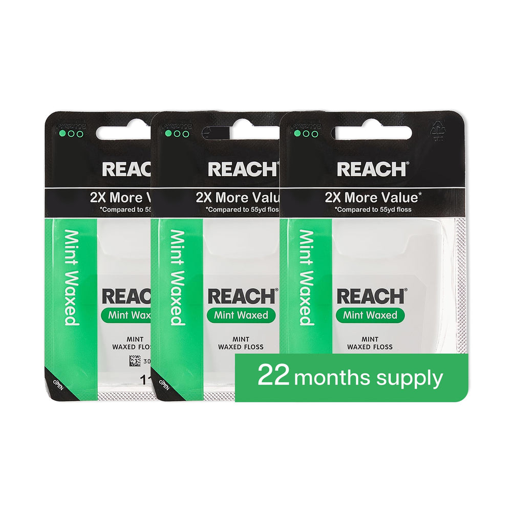 Reach frente del paquete mostrando el pack de 3 y beneficio de más cantidad