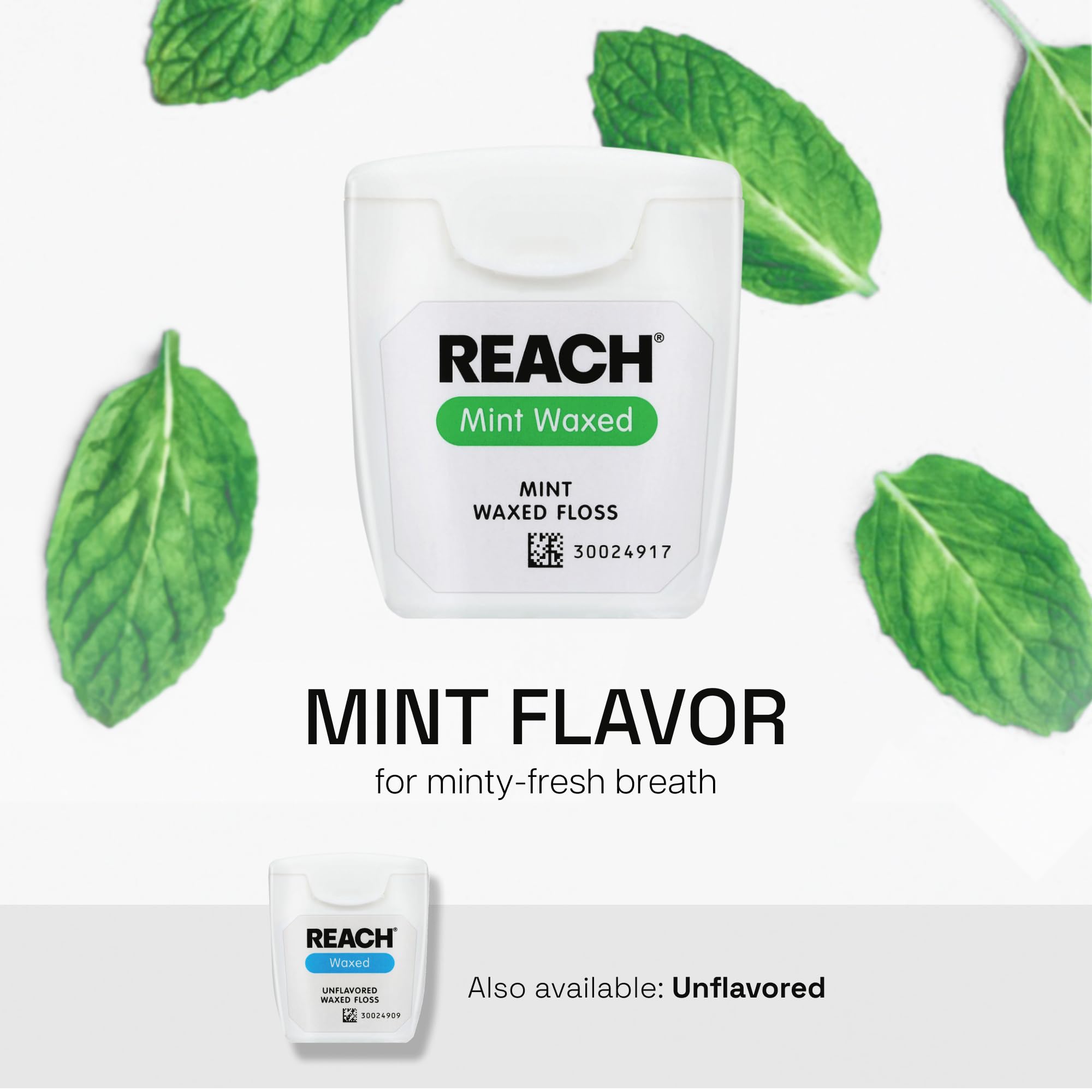 Reach cierre del carrete con menta visible para frescor y mejor experiencia