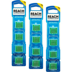 Reach Listerine caja frontal mostrando recambios y beneficio conveniencia