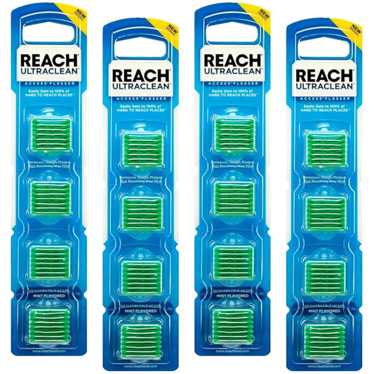 Reach empaque frontal mostrando 28 cabezas y beneficio de repuestos prácticos