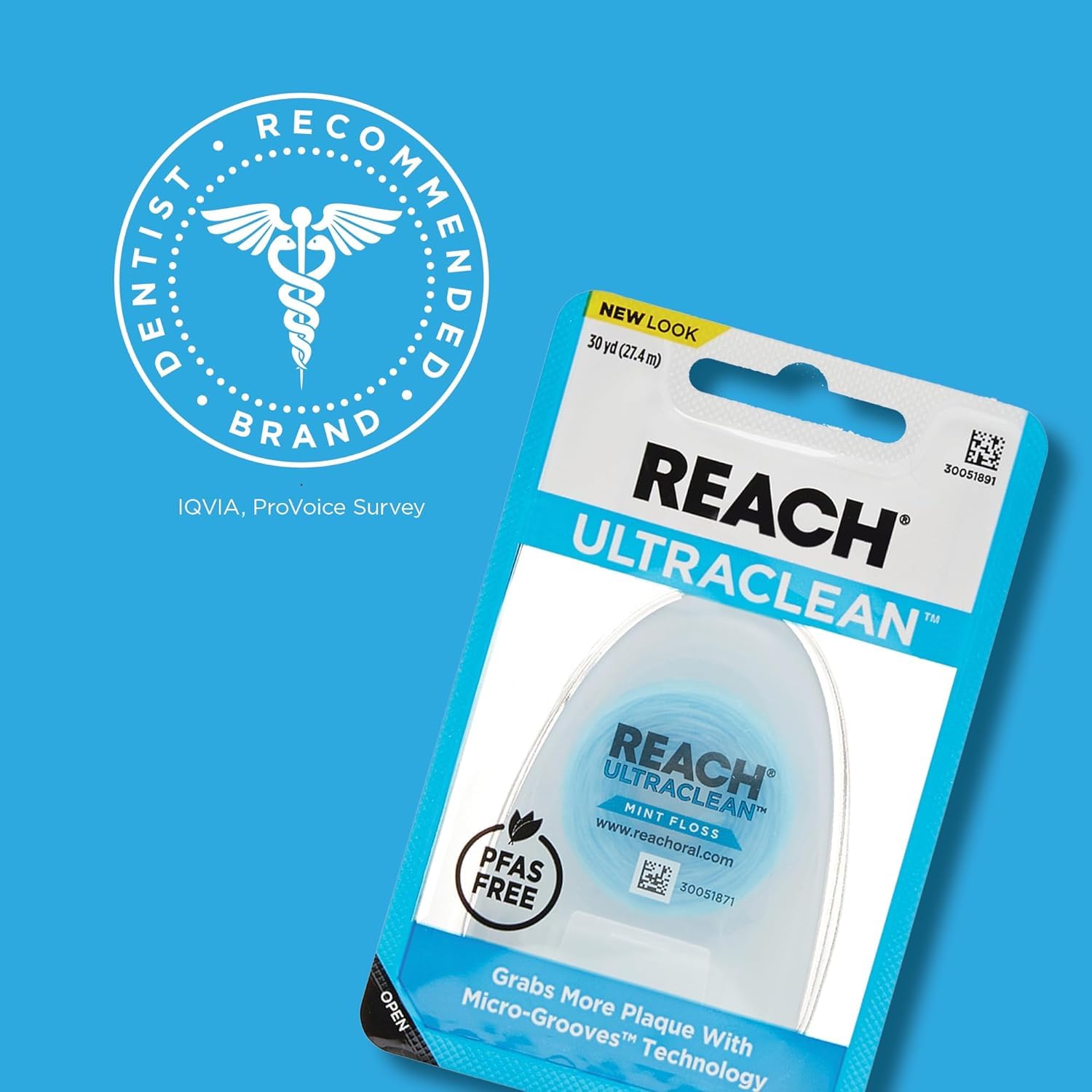 Reach rollo junto a regla indicando 30 yardas por unidad