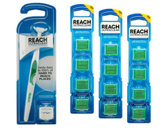 Reach Ultraclean flosser frente del producto mostrando diseño ergonómico y accesibilidad