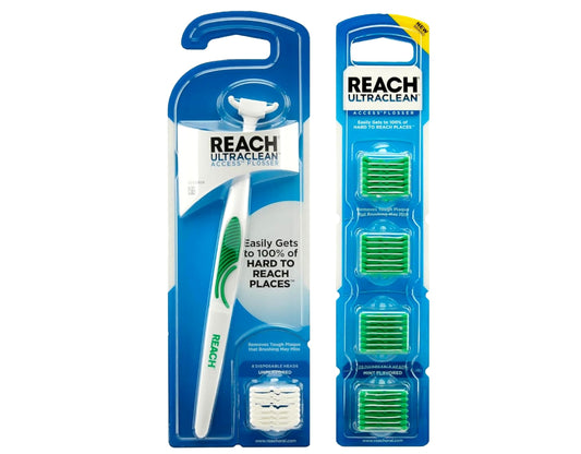 Reach frontal del envase mostrando el pack y beneficio de recambios