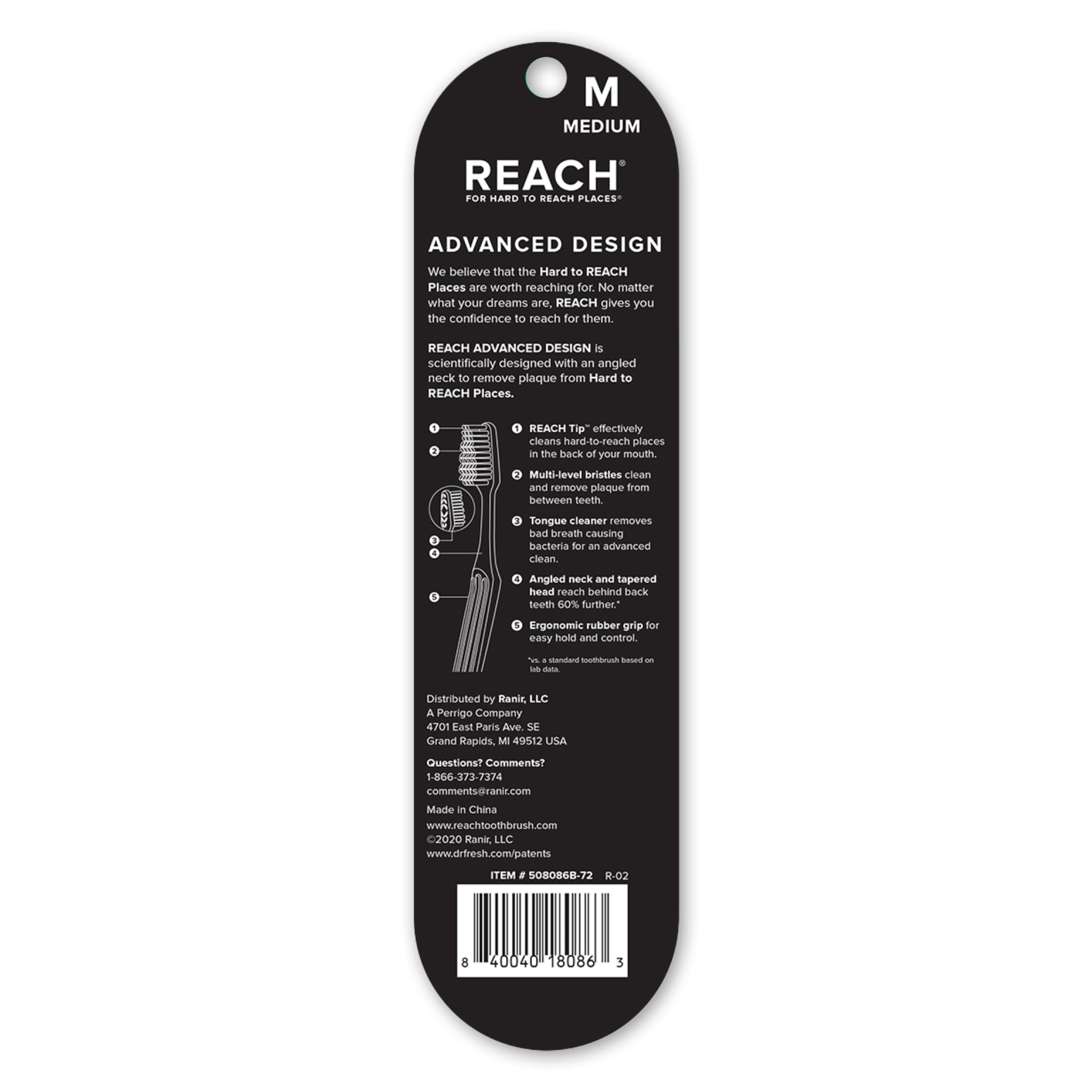 Reach cepillo en uso en baño mostrando ergonomía y limpieza completa