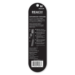 Reach cepillo en uso en baño mostrando ergonomía y limpieza completa