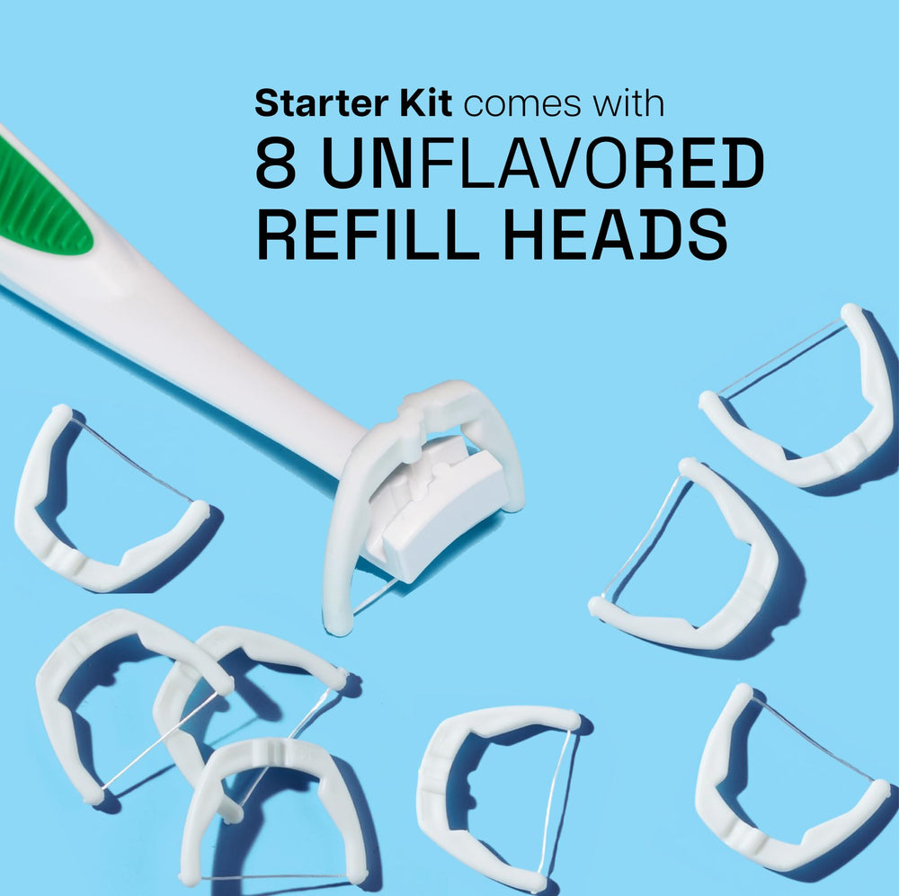 REACH flosser en uso en muela posterior para limpiar zonas difíciles