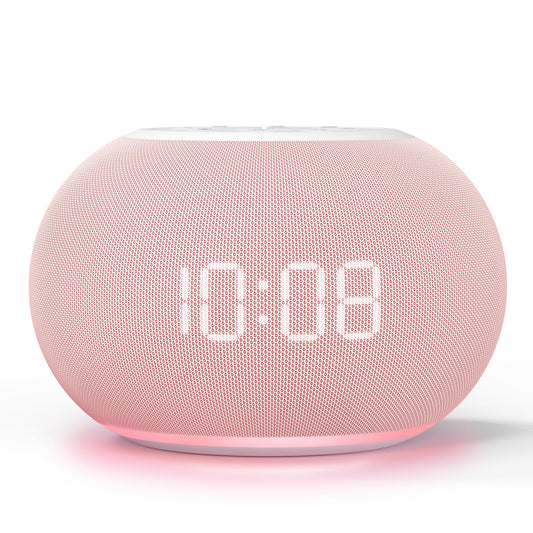 REACHER vista frontal del reloj rosa con pantalla atenuable y diseño compacto