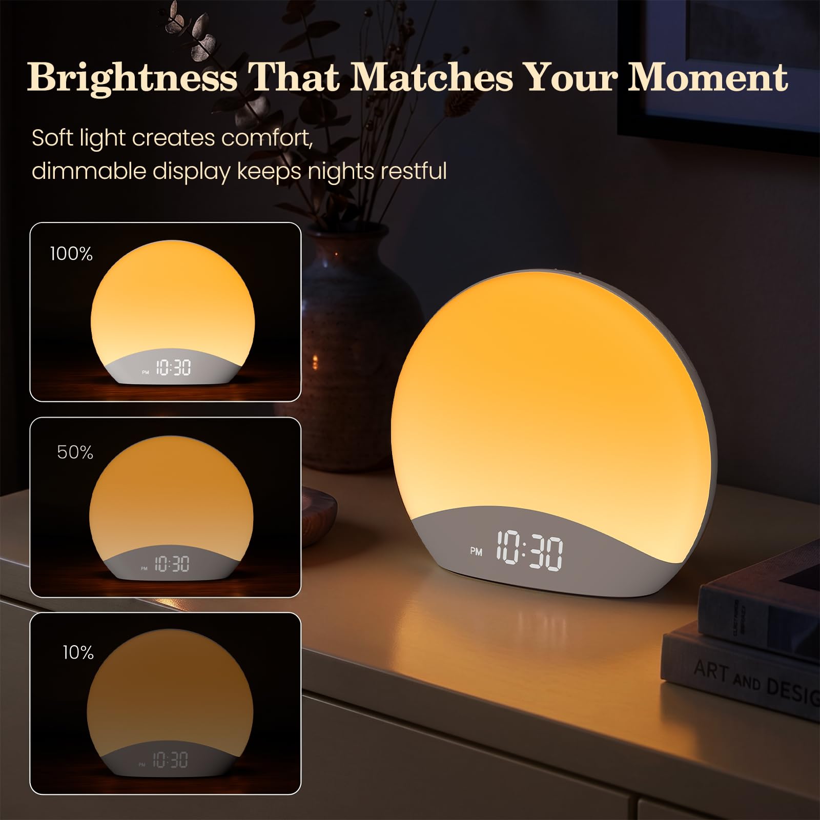 REACHER luz nocturna multicolor creando ambiente relajante en dormitorio
