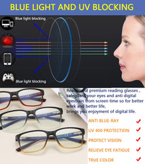 Readersoul gafas sobre escritorio en ambiente de trabajo para lectura prolongada