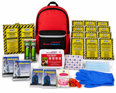 Ready America mochila frontal lista para emergencias con transporte cómodo