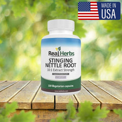 Real Herbs etiqueta nutricional que muestra ingredientes y pruebas