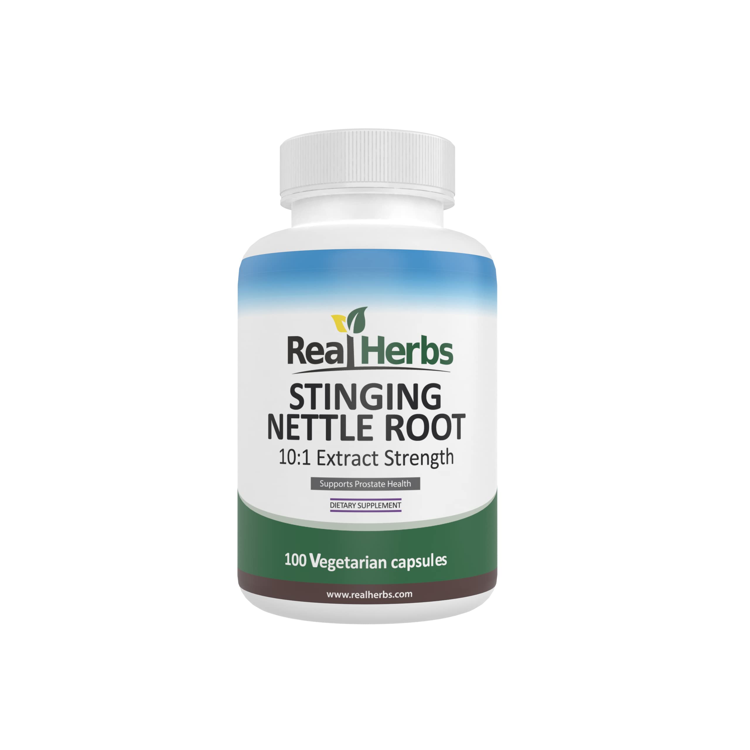 Real Herbs frasco delantero mostrando la etiqueta y beneficios claros