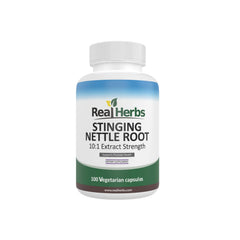 Real Herbs frasco delantero mostrando la etiqueta y beneficios claros