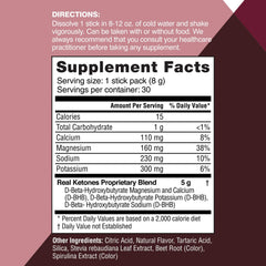 Real Ketones sobre en mano para comparar tamaño y portabilidad