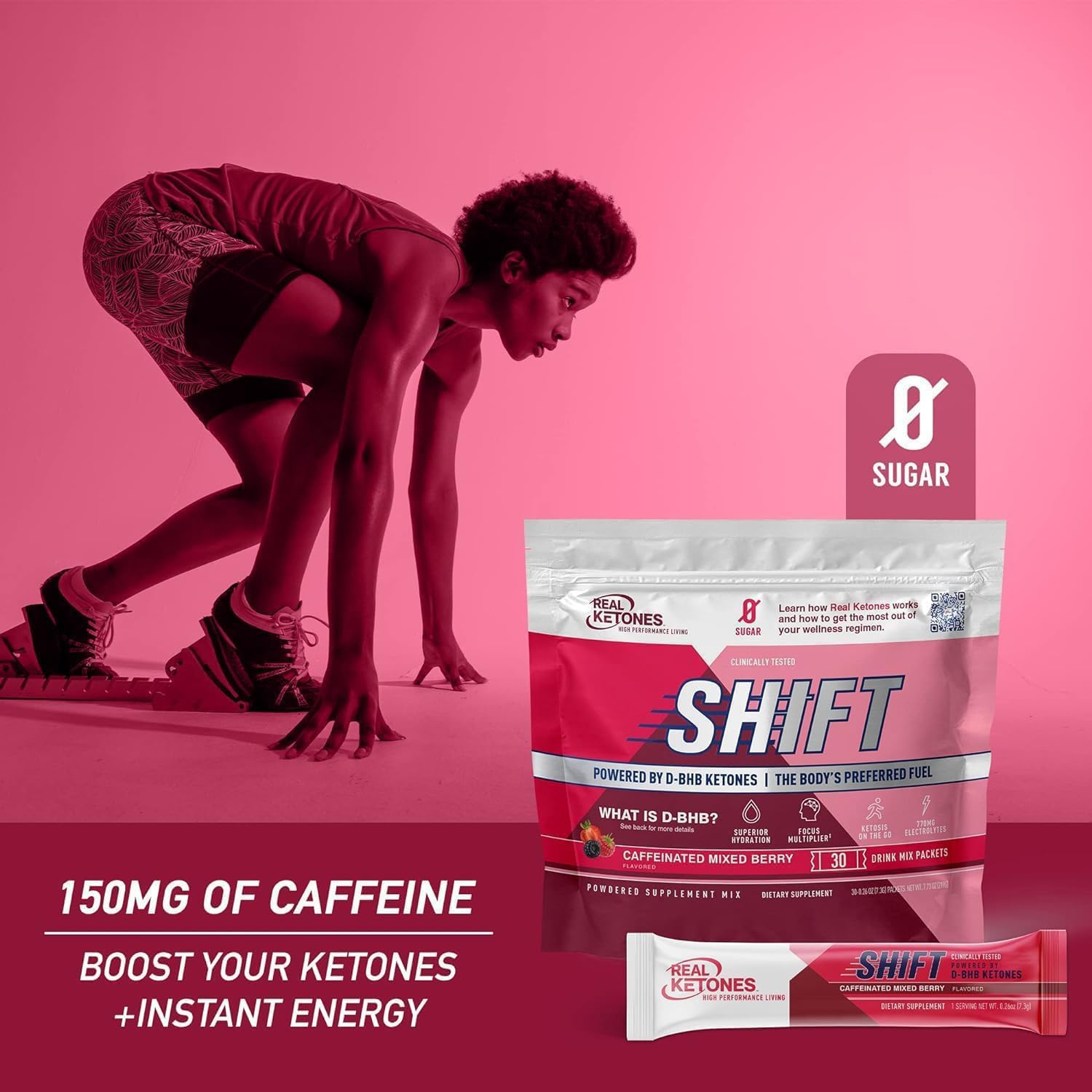 Real Ketones bebida en botella deportiva para uso antes de entrenar