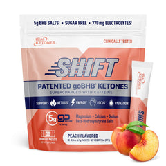 Real Ketones empaque frontal mostrando 30 sobres y beneficios visibles