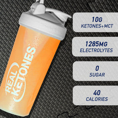 Real Ketones polvo textura cerca que muestra mezcla fina y disolución rápida
