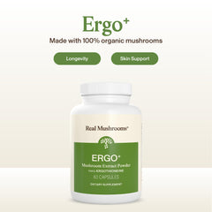 Real Mushrooms cápsulas abiertas mostrando tamaño fácil de tragar