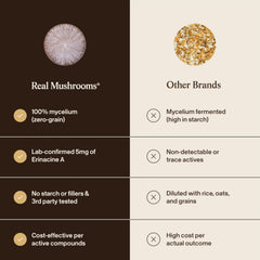 Equipo de laboratorio ilustrando fermentación líquida de micelio Real Mushrooms y control de calidad