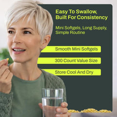 RealGood Essentials cápsula cerca de coco enfatizando aceite para mejor absorción