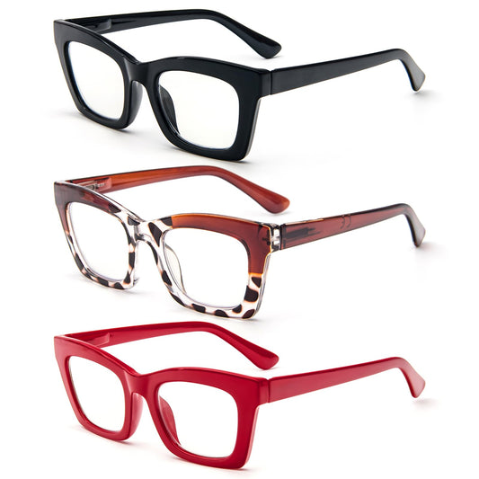 REAVEE primer plano de montura cuadrada oversized, moda y cobertura