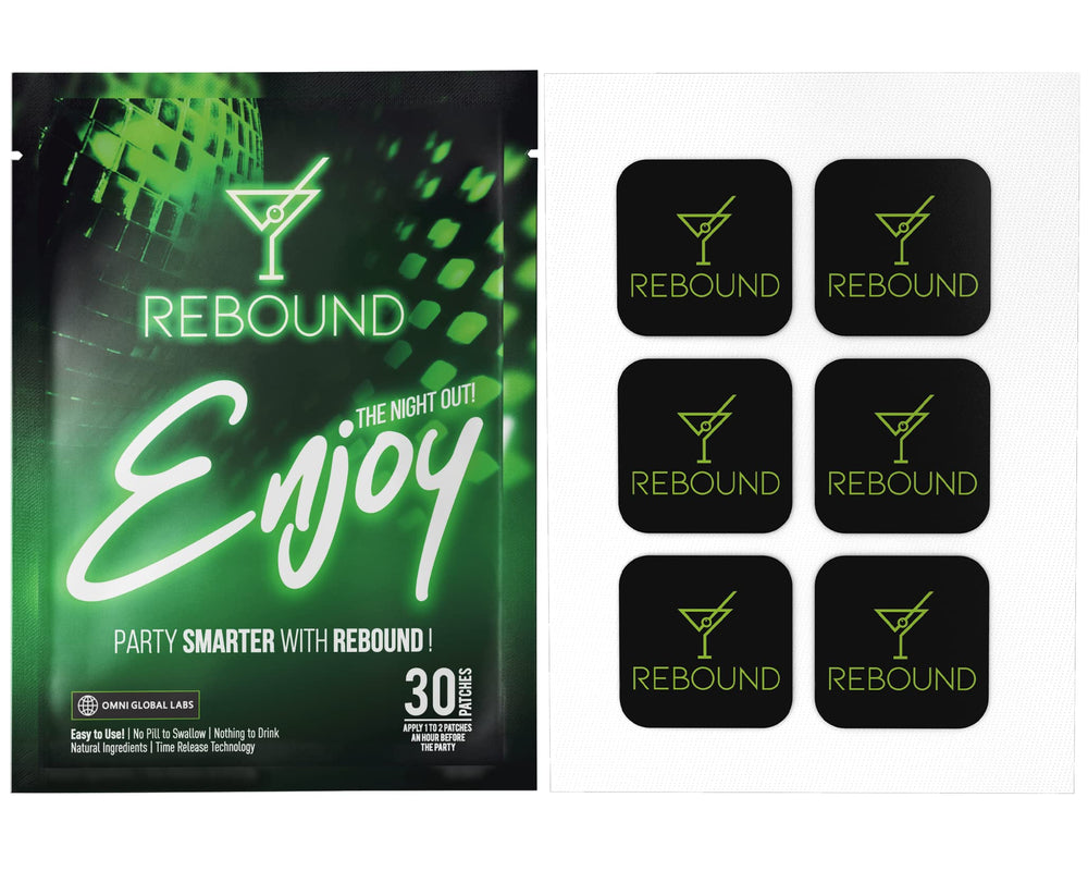 Rebound con parche en mano listo para aplicar, comodidad y sencillez al instante