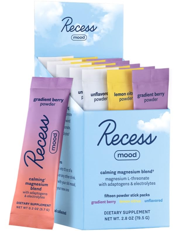 Recess caja frontal con 15 sobres visible y presentación clara, fácil elección