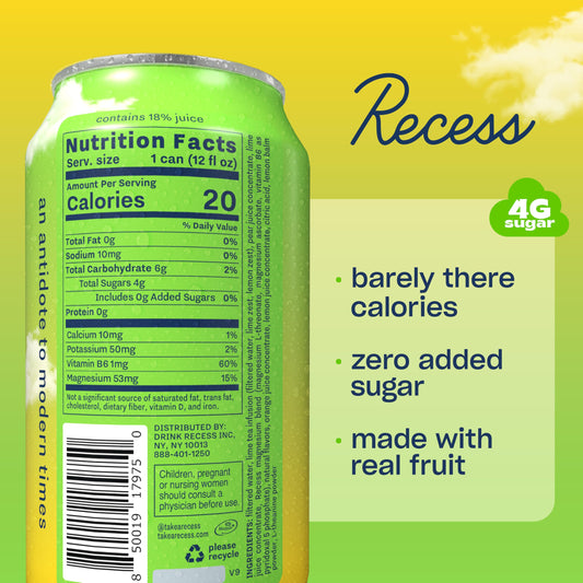 Recess burbujas en primer plano que resaltan textura refrescante
