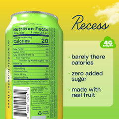 Recess burbujas en primer plano que resaltan textura refrescante
