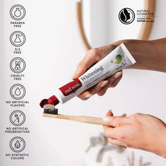 Red Seal textura cremosa en primer plano, ayuda a pulir manchas