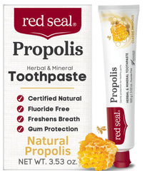 RED SEAL frente del tubo mostrando dosis y menta suave, frescura natural