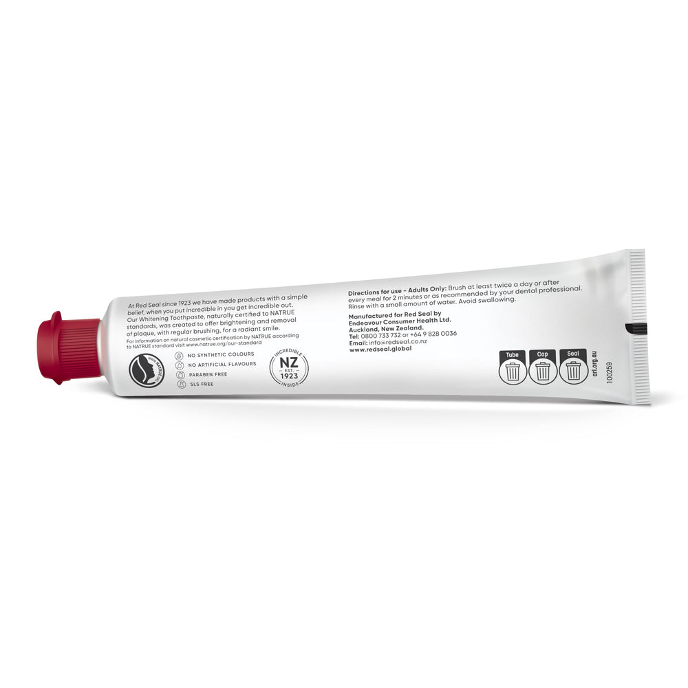 Red Seal ingredientes naturales en primer plano promoviendo pureza