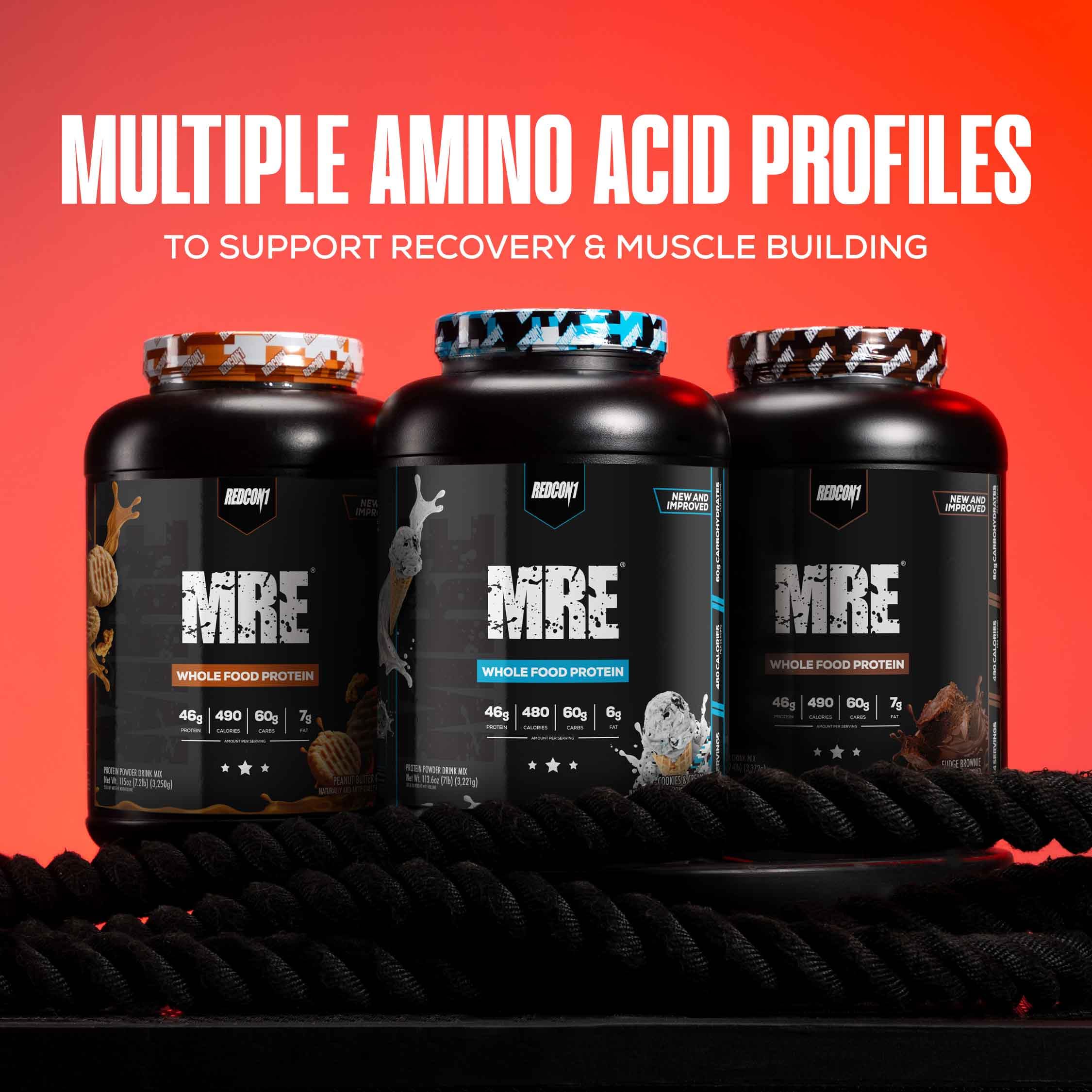 Comparativa de tamaño REDCON1 MRE junto a una mano para referencia de porción