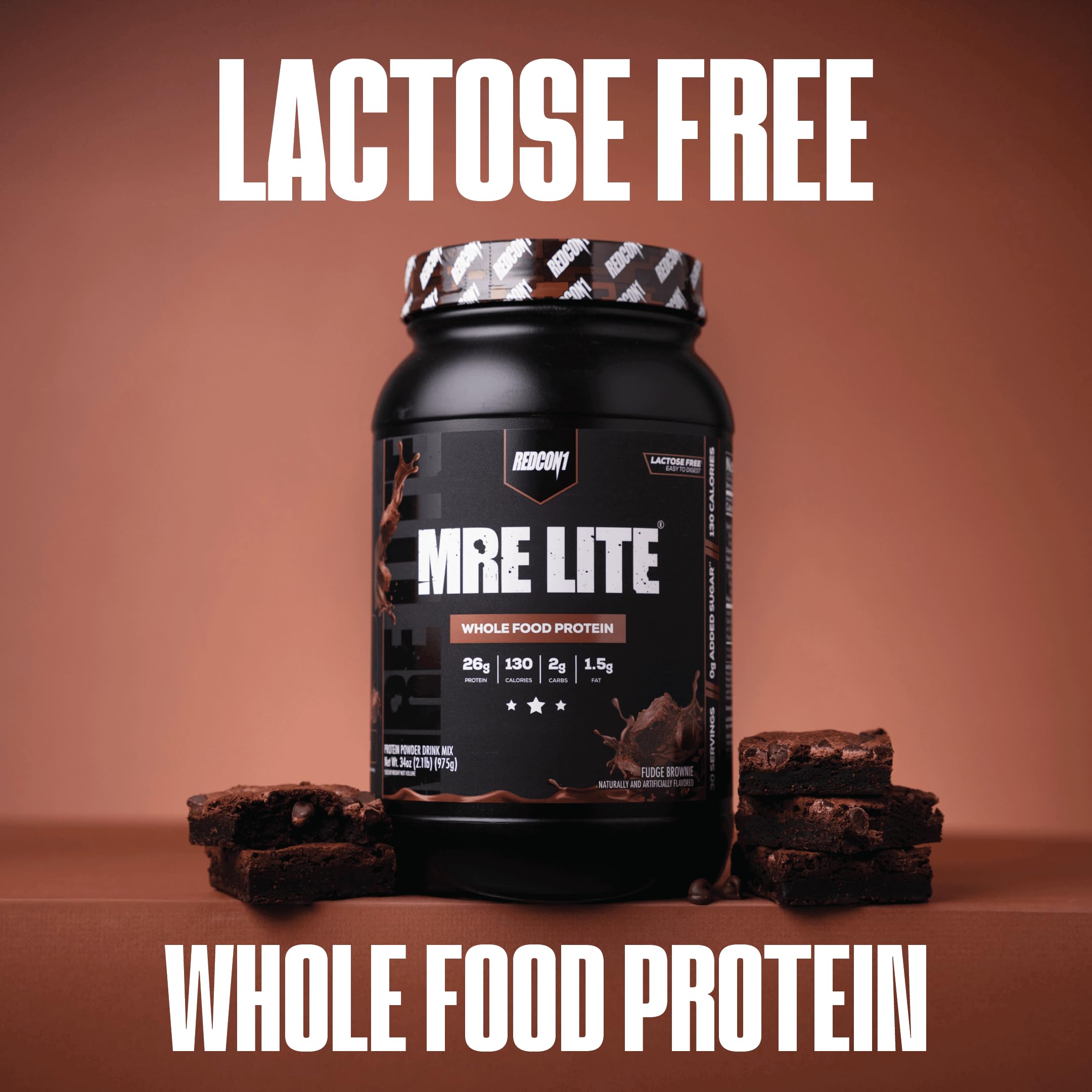 REDCON1 vaso con batido Fudge Brownie listo para consumir, proteína rápida
