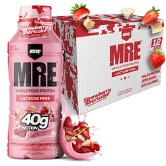 REDCON1 envase frontal Strawberry Shortcake mostrando etiqueta y beneficio proteico