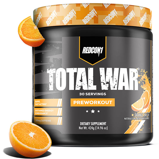 REDCON1 Total War frontal mostrando envase y sabor Orange Crush