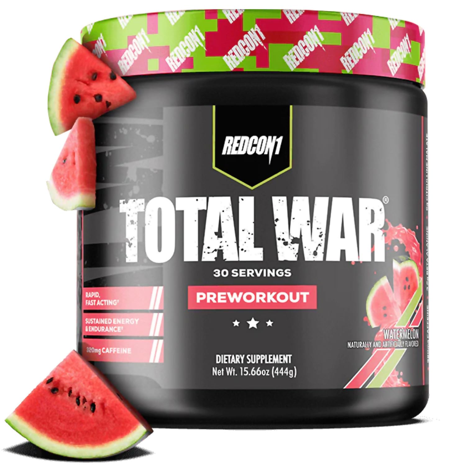 REDCON1 Total War frontal mostrando el envase y beneficio de energía inmediata