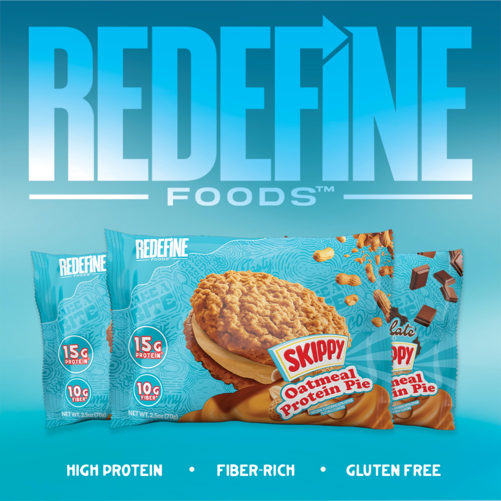 REDEFINE etiqueta nutricional con 15 g de proteína y detalles claros