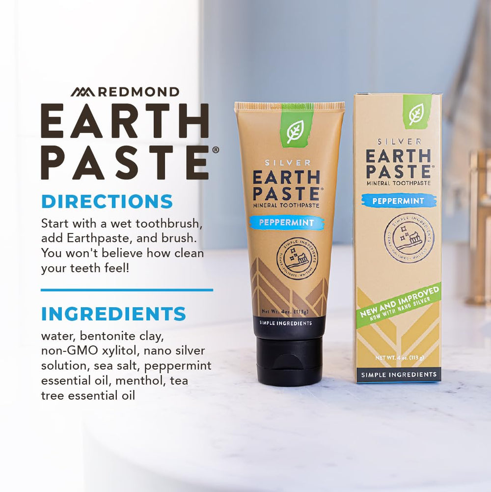 Pack de dos Earthpaste Redmond junto a una regla mostrando tamaño y practicidad