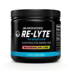 REDMOND envase frontal Re-Lyte mostrando marca y sabor, fácil identificación y confianza