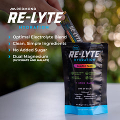 REDMOND Re-Lyte enfoque en Real Salt sin refinar y minerales traza, ingrediente natural beneficioso