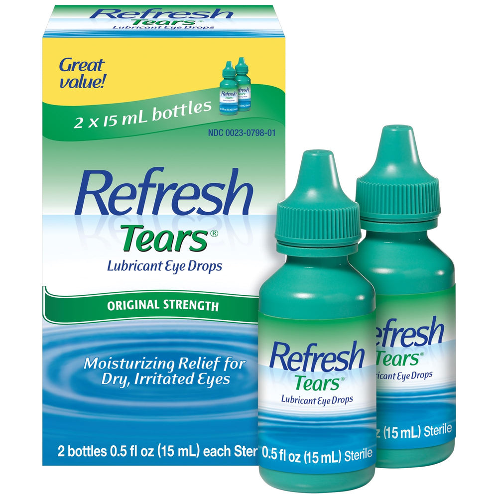 Refresh frasco frontal mostrando diseño y tamaño para alivio rápido