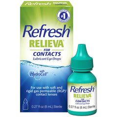 Refresh frasco frontal mostrando diseño y tamaño para portabilidad