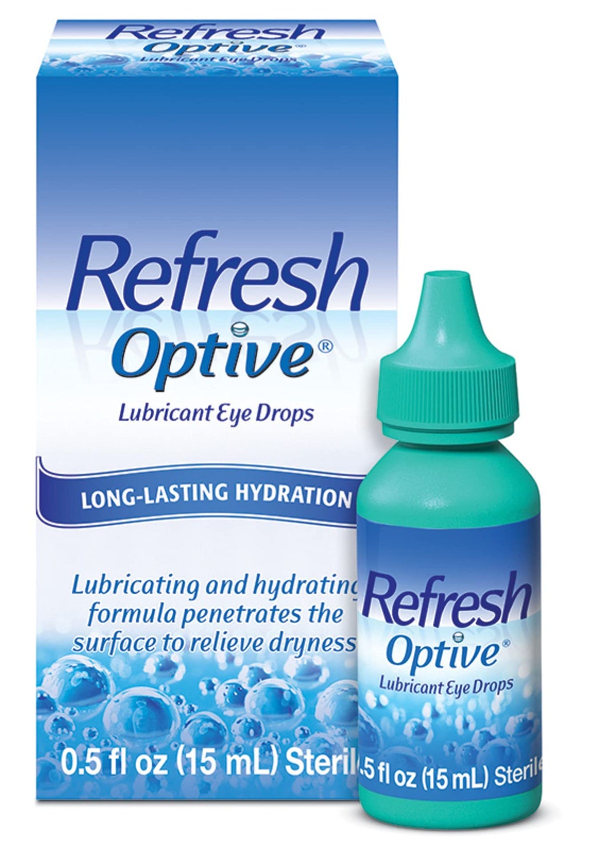Refresh frasco frontal mostrando etiqueta y beneficio hidratante