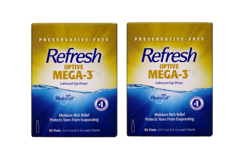 Refresh Optive Mega-3 frente del empaque mostrando formato y cantidad